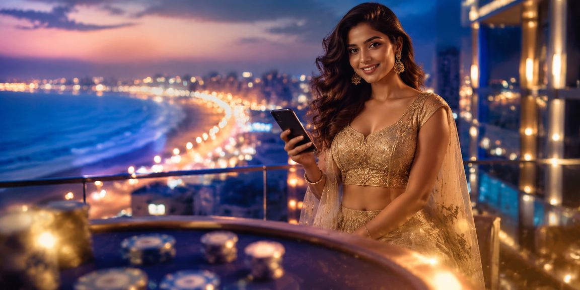 Chennai Marina beach with online gaming players using mobile casino apps